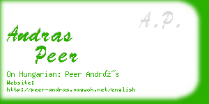 andras peer business card